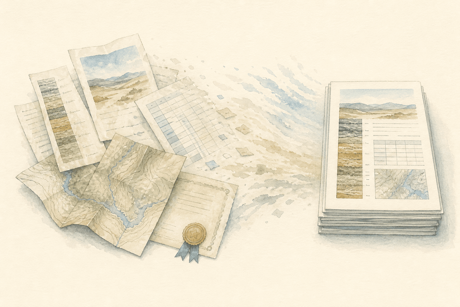 Field documents becoming structured records