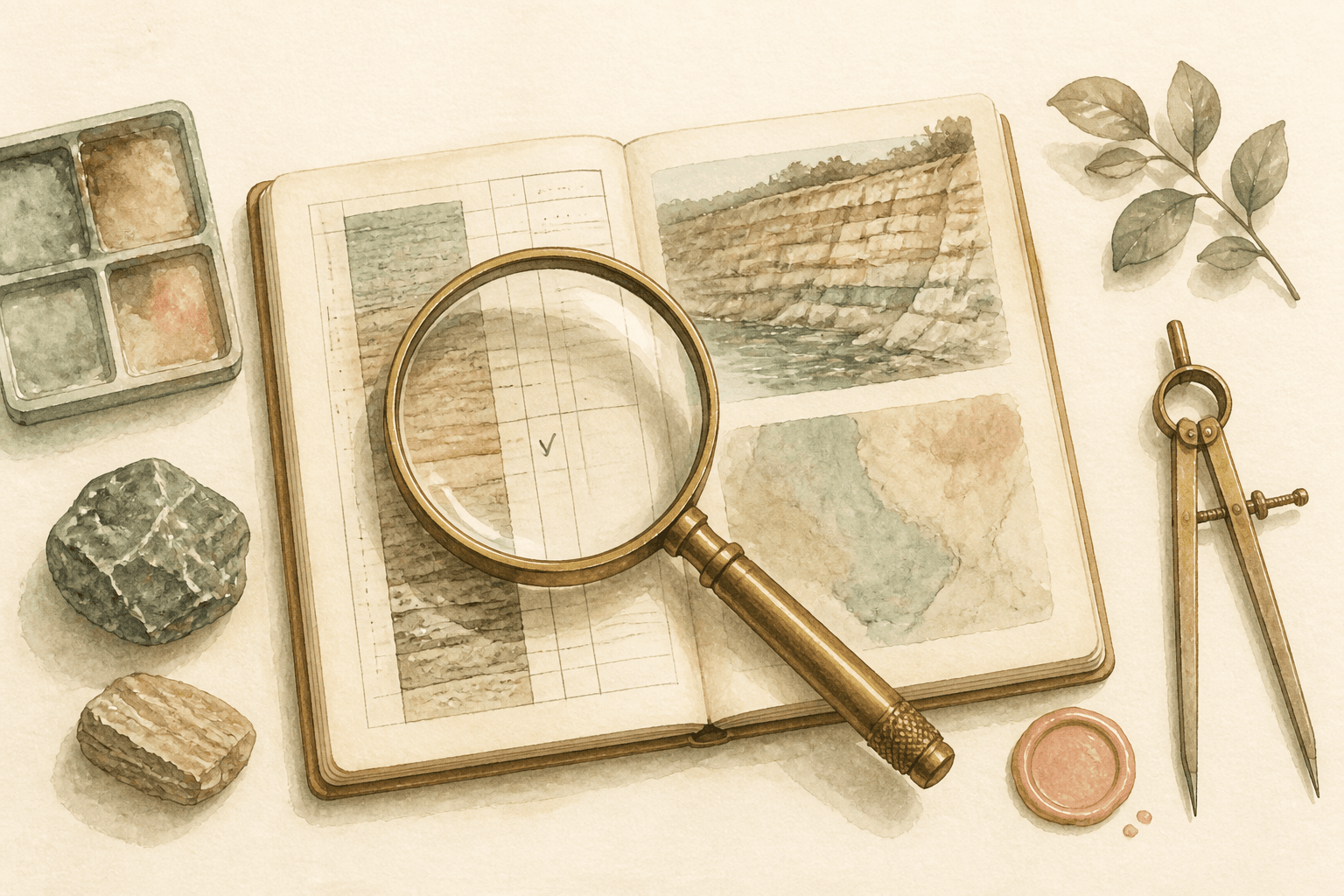 Reviewing a geological log